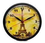 Relógio de Parede Decorativo Vintage Redondo Paris Preto - Plashome
