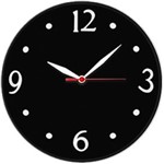 Ficha técnica e caractérísticas do produto Relógio de Parede Delta - Plashome Preto