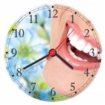 Ficha técnica e caractérísticas do produto Relógio de Parede Dentista Sorriso Dentes Odontologia Decorar - Vital Quadros