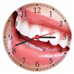 Relógio de Parede Dentista Sorriso Dentes Odontologia - Vital Quadros