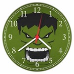 Ficha técnica e caractérísticas do produto Relógio de Parede Desenho Hulk Avengers Decorar