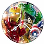 Ficha técnica e caractérísticas do produto Relógio de Parede Desenho os Vingadores Lego