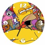 Ficha técnica e caractérísticas do produto Relógio de Parede Desenho Simpsons Homer