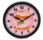 Ficha técnica e caractérísticas do produto Relógio de Parede Dias das Mães Redondo Preto - Plashome