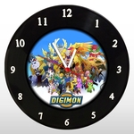 Ficha técnica e caractérísticas do produto Relógio de Parede - Digimon - em Disco de Vinil - Mr. Rock - Anime