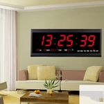 Ficha técnica e caractérísticas do produto Relógio De Parede Digital Led Tempo Calendário Temperatura Despertador Elétrico Eua
