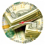 Ficha técnica e caractérísticas do produto Relógio de Parede Dinheiro Dollar Finanças Decorar - Vital Quadros