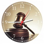Ficha técnica e caractérísticas do produto Relógio de Parede Direito Advocacias Escritórios Advogados Malhete - Vital Quadros