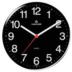 Relógio de Parede Disco 5608/02 22cm Preto Haller