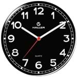 Ficha técnica e caractérísticas do produto Relógio de Parede Disco New York 5395/02 22cm Preto Haller