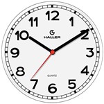 Ficha técnica e caractérísticas do produto Relógio de Parede Disco New York 5395/01 22cm Branco Haller