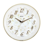 Ficha técnica e caractérísticas do produto Relógio de Parede Dourado Flores 34,6 cm Herweg 6822-29