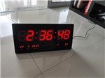 Relógio de Parede e Mesa Led Digital Temómetro Alto Brilho Data 4622 Vermelho - Xt