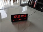 Ficha técnica e caractérísticas do produto Relógio de Parede e Mesa Led Digital Temperatura Despertador Data 3615 Vermelho - Xt