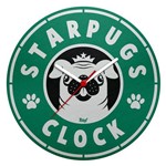 Relógio de Parede Ecológico StarPugs Clock