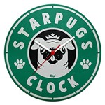 Ficha técnica e caractérísticas do produto Relógio de Parede Ecológico StarPugs Clock