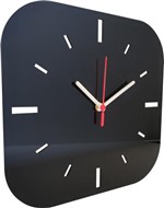 Ficha técnica e caractérísticas do produto Relógio de Parede em Acrílico Preto Quadrado Moderno - Rgr Visual