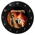 Ficha técnica e caractérísticas do produto Relógio De Parede Em Disco De Vinil - Megadeth - Mr. Rock