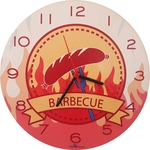 Ficha técnica e caractérísticas do produto Relogio de Parede em Madeira Barbecue Churrasco 30CM.