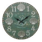 Ficha técnica e caractérísticas do produto Relógio de Parede em Madeira Beach Fun Ø40cm