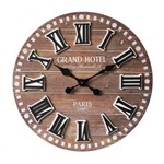 Relogio de Parede em Madeira Grand Hotel 60cm X 5cm - Btc Decor