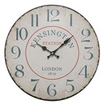 Ficha técnica e caractérísticas do produto Relógio de Parede em Madeira London Station - Btc Decor
