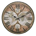 Ficha técnica e caractérísticas do produto Relógio de Parede em Madeira Mundo Lux Ø40cm
