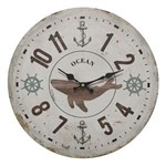 Ficha técnica e caractérísticas do produto Relógio de Parede em Madeira Ocean Ø34cm