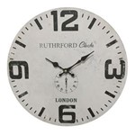 Ficha técnica e caractérísticas do produto Relógio de Parede em Madeira Ruthford Ø34cm
