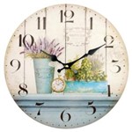 Ficha técnica e caractérísticas do produto Relógio de Parede em Mdf Lavanda - The Home - Bege Claro