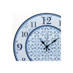 Ficha técnica e caractérísticas do produto Relógio de Parede em Mdf Redondo Aveiro 45cm Azul