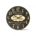 Relógio de Parede em Mdf Redondo Wood Max 33,5cm Bege - Relobraz