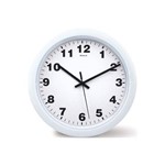 Ficha técnica e caractérísticas do produto Relógio de Parede em Plástico Redondo 30cm Branco