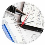 Ficha técnica e caractérísticas do produto Relógio de Parede Escritórios de Contabilidade Decorar