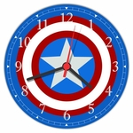 Ficha técnica e caractérísticas do produto Relógio De Parede Escudo Capitão América Avengers Presente
