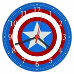 Ficha técnica e caractérísticas do produto Relógio De Parede Escudo Capitão America Avengers