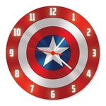Ficha técnica e caractérísticas do produto Relógio de Parede Escudo Capitão América
