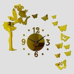 Ficha técnica e caractérísticas do produto Relógio De Parede Espelho Acrílico Relógios De Parede Relógio De Quartzo De Design Moderno Relógio Diy Sala De Estar 3d Adesivos