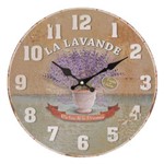 Ficha técnica e caractérísticas do produto Relógio de Parede Essence Lavanda 35,5cm