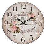 Ficha técnica e caractérísticas do produto Relógio de Parede Essence Rose 35,5cm