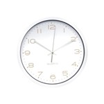 Ficha técnica e caractérísticas do produto Relógio de Parede Essential Round Branco e Dourado 25,4cm - Urban