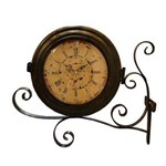 Ficha técnica e caractérísticas do produto Relógio de Parede Estação Torre Oldway - Marrom
