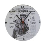 Ficha técnica e caractérísticas do produto Relógio de Parede Estampa Harley Davidson Vinil 30X30 Cm - Maisaz