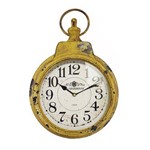 Relógio de Parede Estilo Relógio de Bolso Amarelo Envelhecido Oldway