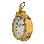 Ficha técnica e caractérísticas do produto Relógio de Parede Estilo Relógio de Bolso Amarelo Envelhecido Oldway