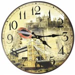 Ficha técnica e caractérísticas do produto Relógio de Parede Estilo Rústico London 2 CBRN07103 - Commerce Brasil