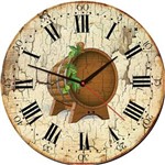 Ficha técnica e caractérísticas do produto Relógio de Parede Estilo Rústico Retrô Barril 30 Cm