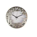 Ficha técnica e caractérísticas do produto Relógio de Parede Estilo Vintage Detalhes Prata 30x30 - Minas
