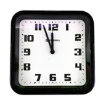 Ficha técnica e caractérísticas do produto Relógio de Parede Eurora Quadrado Preto 6540-145