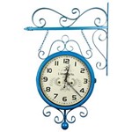 Ficha técnica e caractérísticas do produto Relógio de Parede Face Dupla para Decoração - Estilo Estação Antiga de Trem - La Tour Du Pin, France